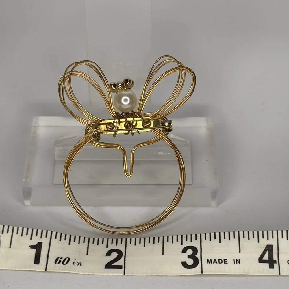 Gold Minimalist Brooch with Geometric Design